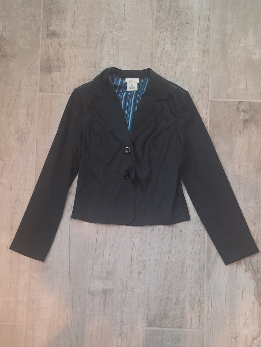 Black Women's Tailored Satin Blazer Jacket